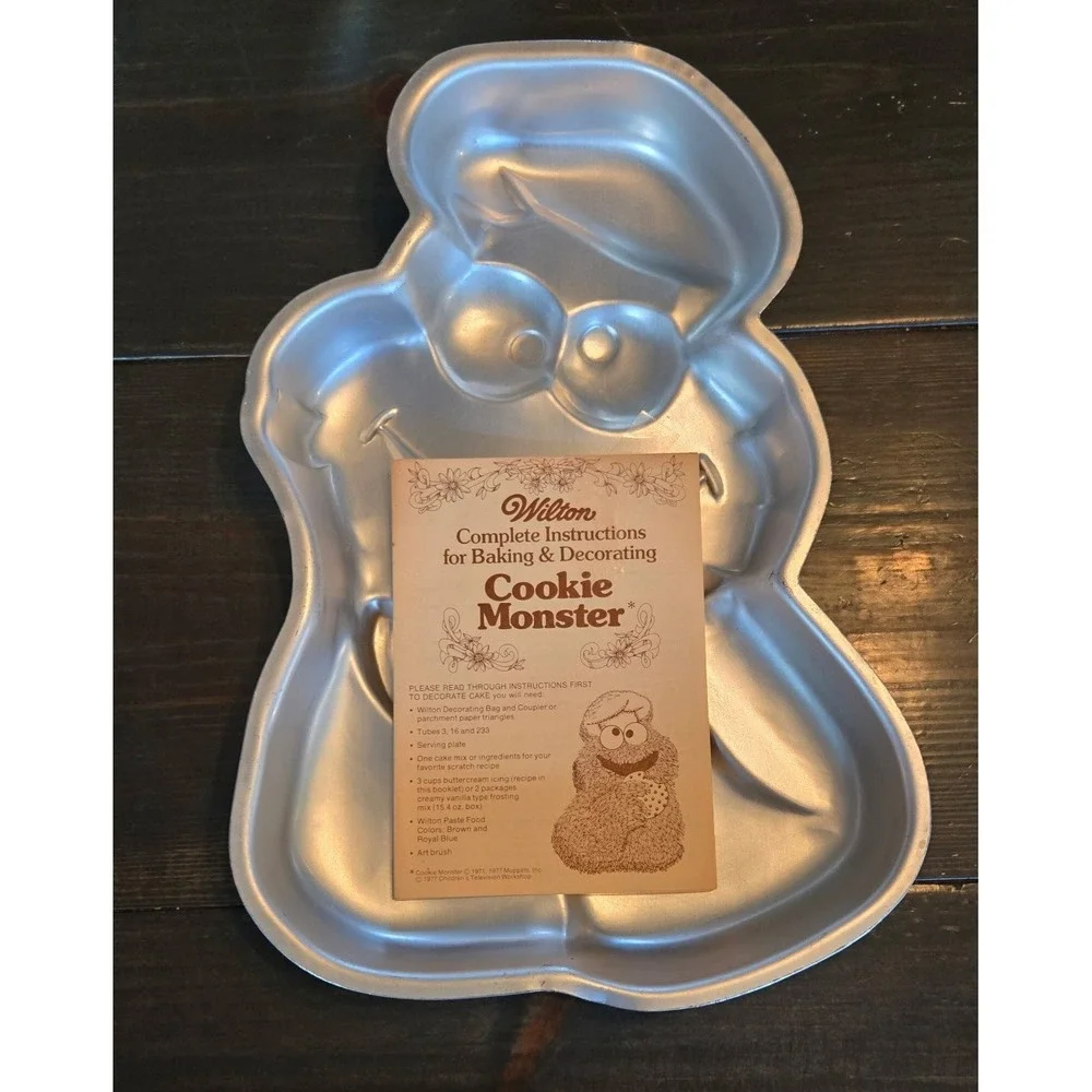 Vintage Wilton‎ Cookie Monster Cake Pan Sesame Street Muppets 502-7413